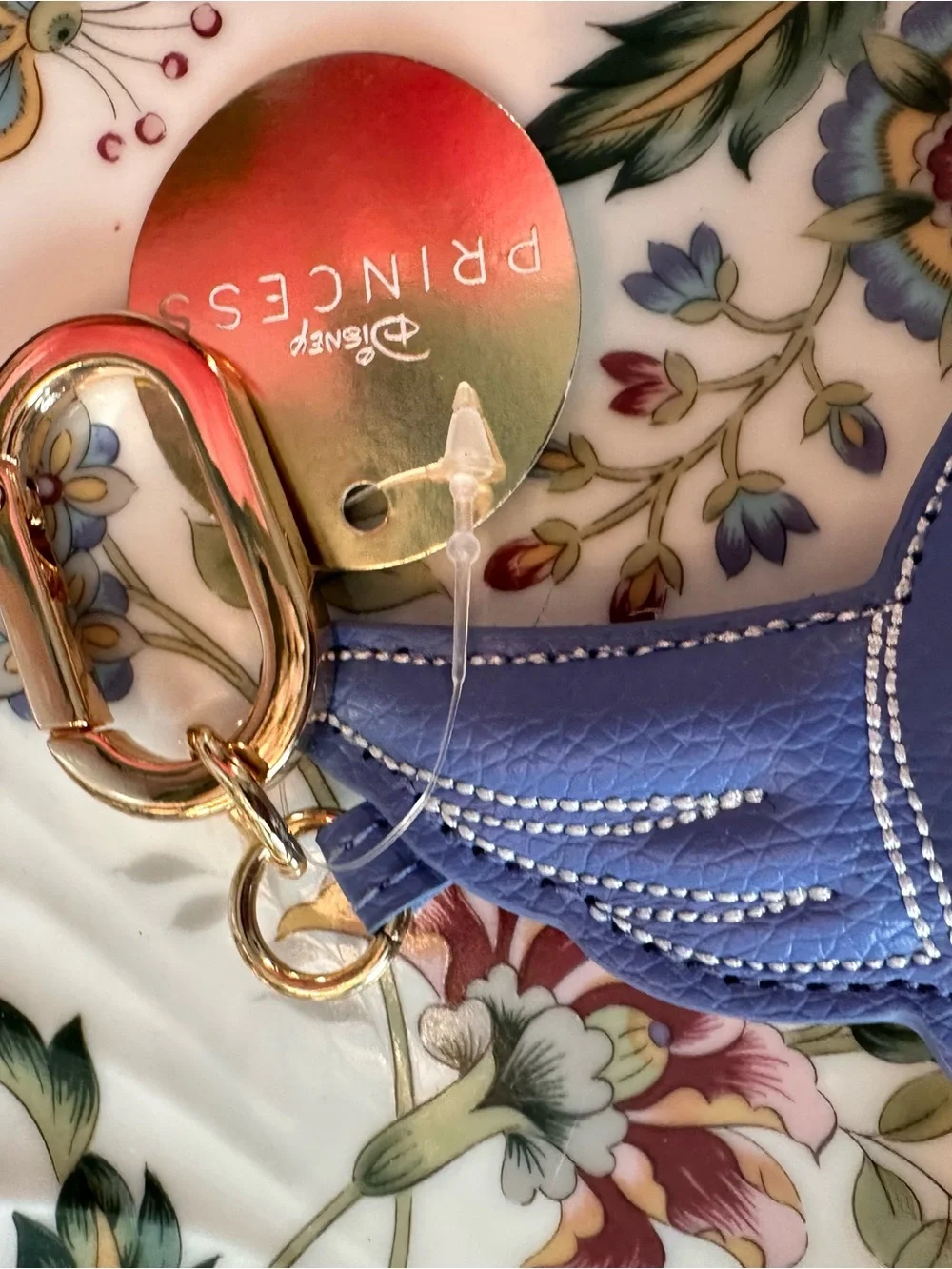 NWT Disney Blue & White Flying Bird Coin Pouch bag charm-keychain